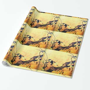 Geel bruin cadeaupapier