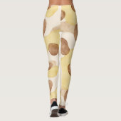 Geel Bruin Camouflage stijl Leggings (Achterkant)