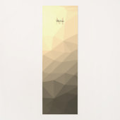 Geel bruin geometrisch mesh ombre patroon Monogram Yogamat (Voorkant)