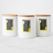 Geel bruin glitter zwart product Etiketten toevoeg (Flessen)