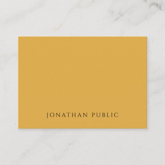 Geel Bruin Rood Minimalistische Trend Kleuren Mode Visitekaartje (Voorkant)