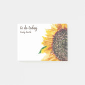 Geel bruin zonnebloem Wit om te doen Post-it® Notes (Voorkant)