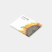 Geel bruin zonnebloem Wit om te doen Post-it® Notes (Schuin)