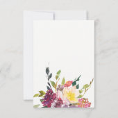 GEEL BURGUNDY FLORAL BUNCH WEDDING RSVP (Achterkant)