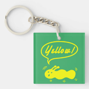 Geel! Button Sleutelhanger