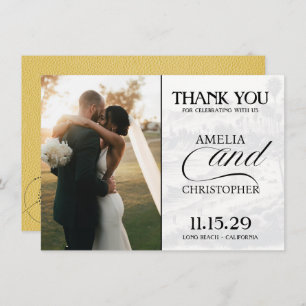 Geel Californisch paspoort Bedankkaart