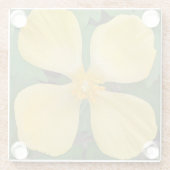 Geel Celandine Poppy Floral Glazen Onderzetter (Achterkant)