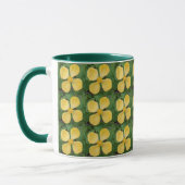 Geel Celandine Poppy Floral Pattern Mok (Links)