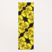 Geel centrum Abstracte bloemen Yogamat (Voorkant)