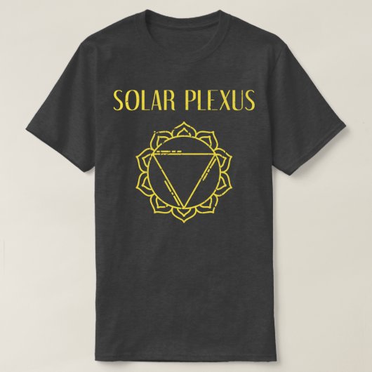 Geel Chakra Solar Plexus T-shirt (Design voorkant)