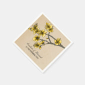 Geel  Cherry Blossom Paper Napkins Servetten (Hoek)