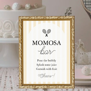 Geel Chic Tennis Baby shower Momosa Bar Sign Poster