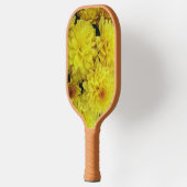 Geel chrysanthemum Blooms Floral Pickleball Paddle (Links)