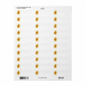 Geel chrysanthemum etiket (Full Sheet)