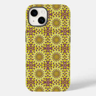 Geel Chrysanthemum Floral Paars gebarenteerd Case-Mate iPhone 14 Hoesje