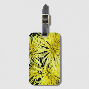 Geel Chrysanthemum Flower Bagagelabel