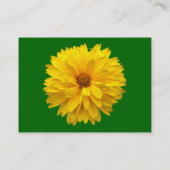 Geel chrysanthemum - Grijs groen Visitekaartje (Achterkant)