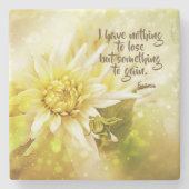 Geel Chrysanthemum Marmeren Steen Onderzetter Quot (Voorkant)