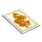 Geel chrysanthemum notitieboek (Rechterzijde)