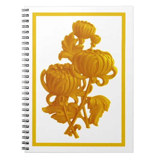 Geel chrysanthemum notitieboek (Voorkant)