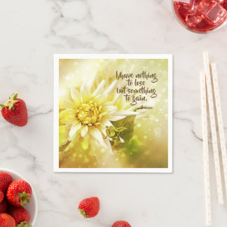 Geel Chrysanthemum Party Papier Servetten Gezegde