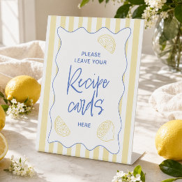 Geel Citrus Laat Je Recept Hier Bruidsdouche Reclamebord Met Voetstuk
