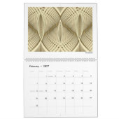 Geel Collectie Abstracte fractals 2026 Kalender (Feb 2027)