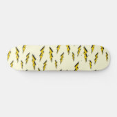 Geel Comic Book Superheld Lightening Patroon Skateboard (Horizontaal)