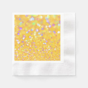 Geel Confetti Papier Napkin Servet