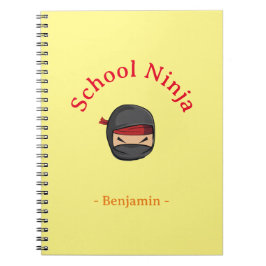 Geel Cover Persoonlijk School Ninja Notitieboek