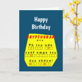 Geel cryptogram kaart (Gele Bloem)