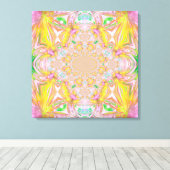 Geel Crystal Wrapped Canvas Afdruk (Insitu (Houten vloer))