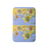 Geel Daffodil daffodil bloemflorale Bath Mat (Voorkant Verticaal)