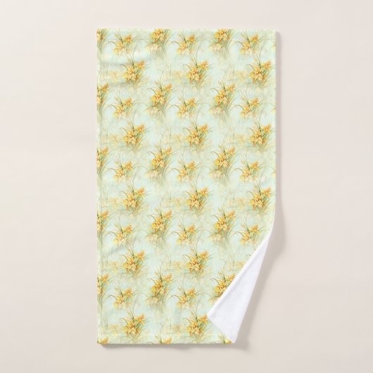  geel Daffodil Floral Bad Handdoek (Handdoek)