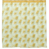 geel Daffodil Floral Douchegordijn (Voorkant)
