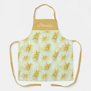  geel Daffodil Floral Schort
