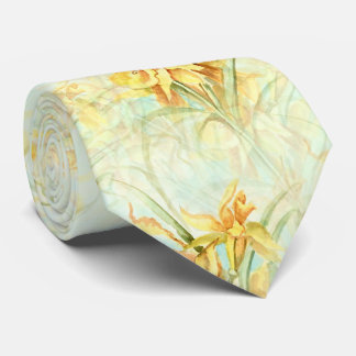 geel Daffodil Floral Stropdas