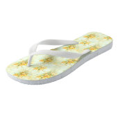 geel Daffodil Floral Teenslippers (Schuin)