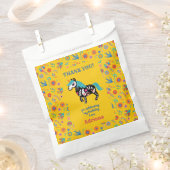 Geel | Dag van de Dode Eenhoorn Verjaardagsfeest Bedankzakje (Geknipt)