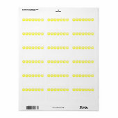 Geel Daisy Adreslabel Etiket (Full Sheet)