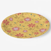  geel Daisy Floral Papieren Bordje (Gekanteld)