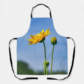 Geel Daisy Helenium All Over Print Schort (Voorkant)