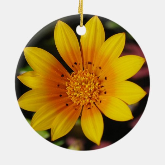 Geel Daisy Ornament (Achterkant)