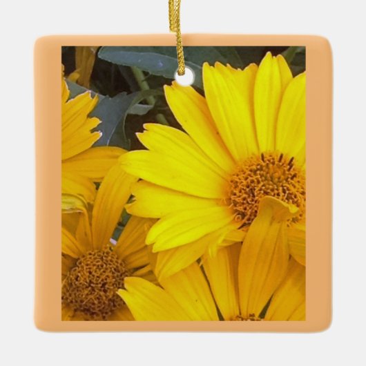 Geel Daisy Ornament (Voorkant)