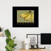 geel decor voor bananen poster (Thuiskantoor)