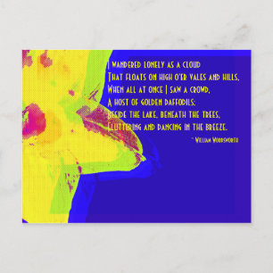 Geel deffodil; William Wordsworth Poem Briefkaart