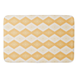 Geel diamantpatroon badmat