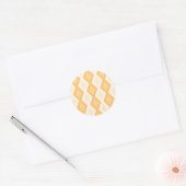Geel diamantpatroon ronde sticker (Envelop)