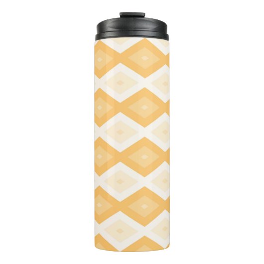Geel diamantpatroon thermosbeker (Voorkant)