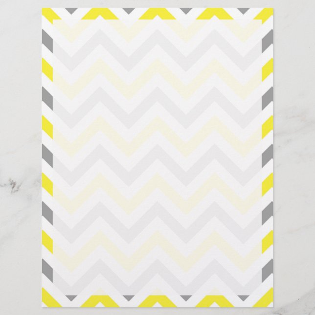 Geel, Dk Grey Wht Large Chevron ZigZag Pattern (Voorkant)